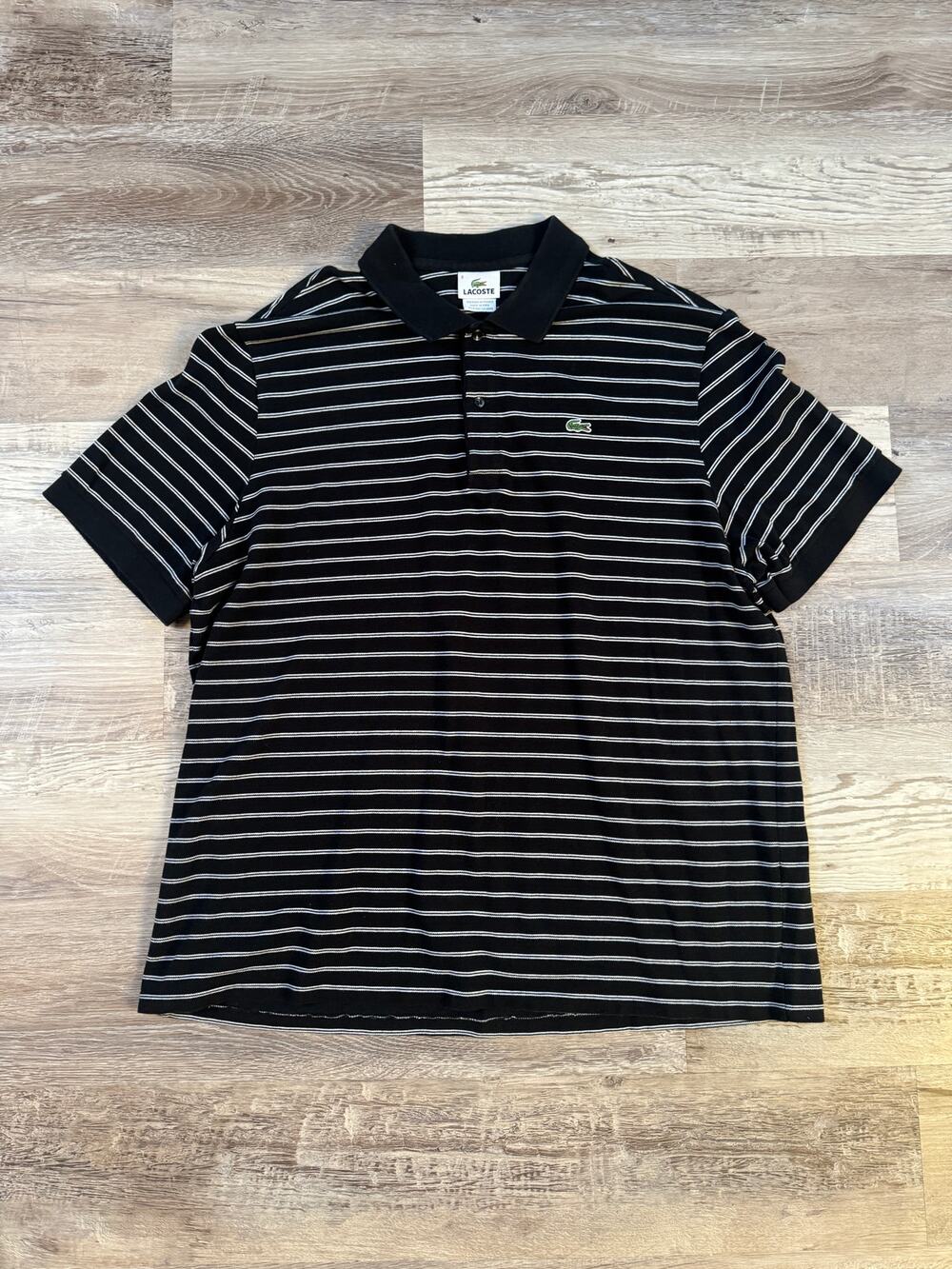 Vintage 90s Lacoste Mens Polo Golf Tennis Country Club Preppy Heritage Stripe XL